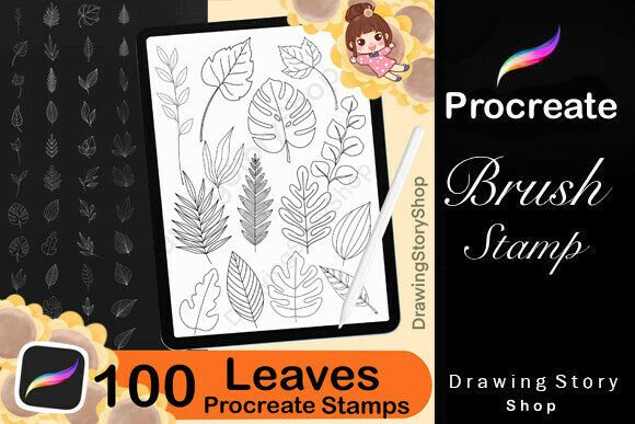 Download 100 Leaves Procreate Brushes Stamps - Leaves procreate Collection