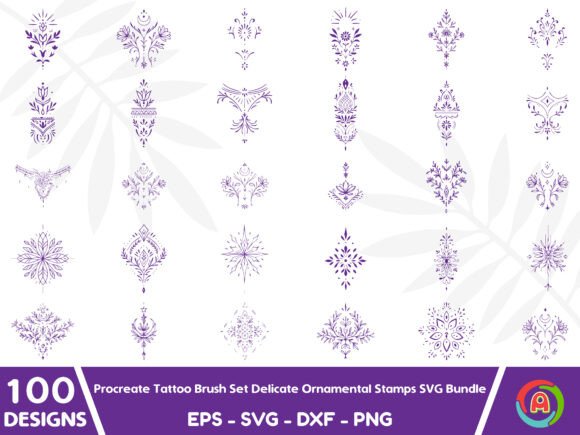 Download Procreate Tatto Ornament Stamps - Ornament stamps Collection