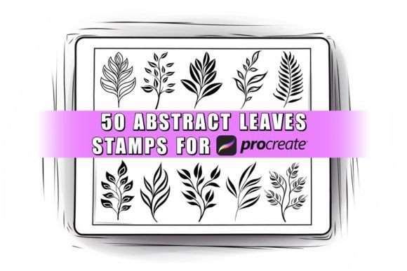 Download 50 Abstract Leaves Procreate Stamps - Leaves procreate Collection