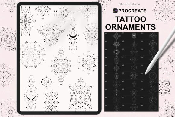 Download Procreate - Tatto Ornament Stamps - Ornament stamps Collection