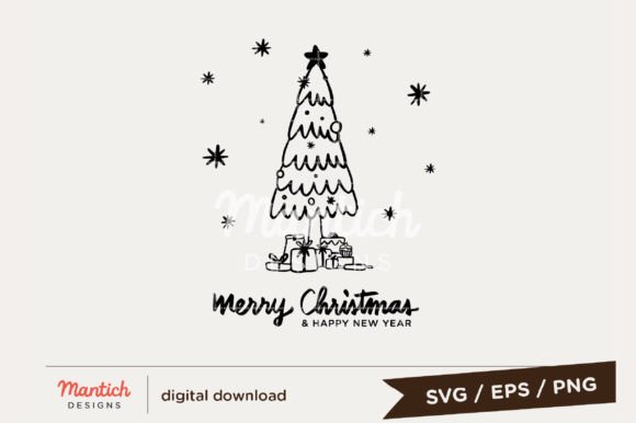 Download Hand Draw Christmas Tree Doodle SVG, PNG - Hand draw christmas Collection