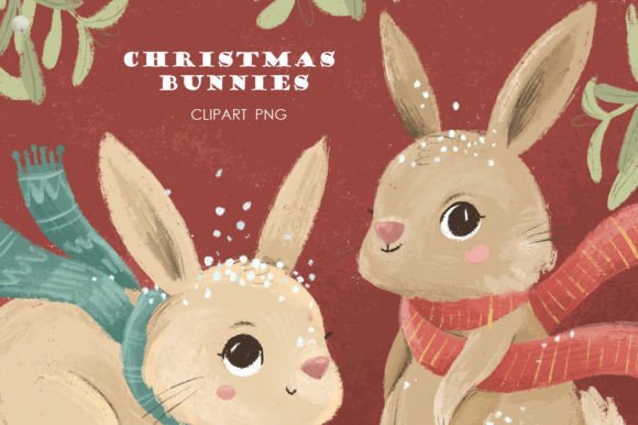 Download Hand Draw Christmas Bunny - Hand draw christmas Collection