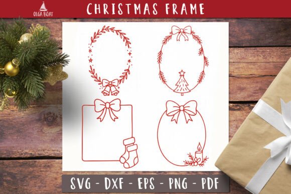Download Hand Draw Christmas Frame SVG Card - Premium Resources