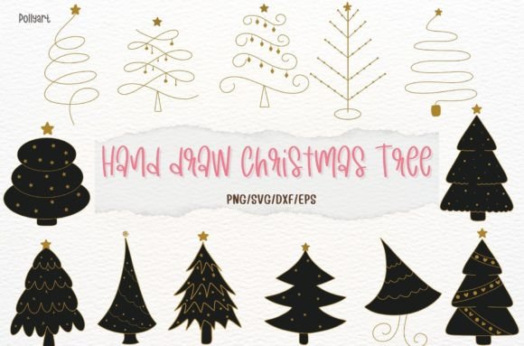 Download Hand Draw Christmas Tree SVG - Hand draw christmas Collection