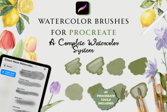 Download Procreate Realistic Watercolor Brushes - Watercolor brushes Collection