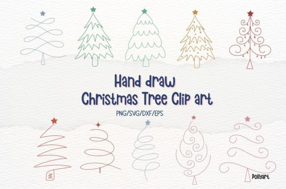 Download Hand Draw Christmas Tree Clip Art - Hand draw christmas Collection