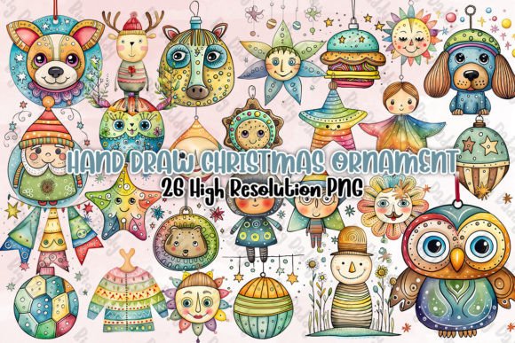 Download Hand Draw Christmas Ornament Clipart PNG - Hand draw christmas Collection
