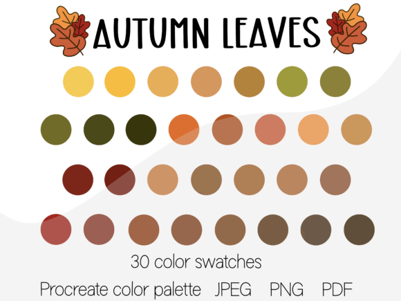 Download Autumn Leaves Procreate Color Palette - Leaves procreate Collection