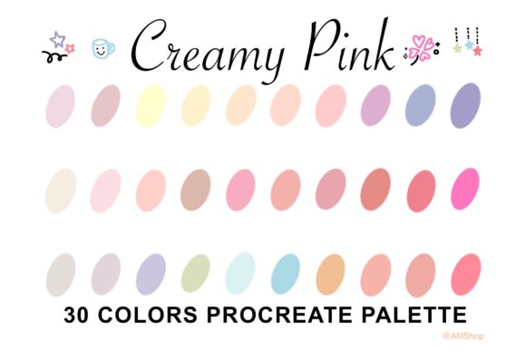 Download Creamy Pink Color Palette Procreate App. - Procreate app Collection